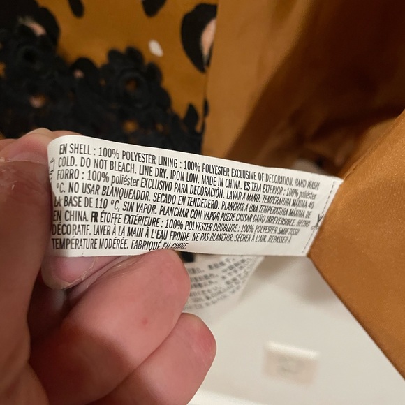 Chloe Tan Leopard Print Cape with Black Lace - Picture 3 of 4